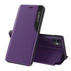 Eco Leather View dėklas iPhone 13 Pro – violetinis
