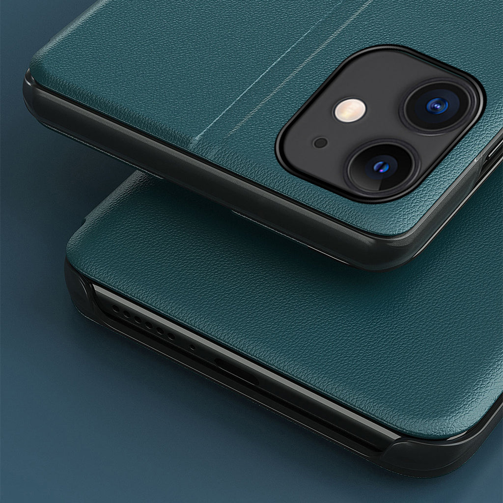 Atverčiamas dėklas iPhone 13 Pro – raudonas, su stovu