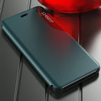 Eco Leather View Case dėklas iPhone 13 mini – oranžinis