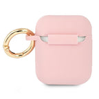 Guess silikoninis dėklas AirPods 1/2 – rožinis -- AirPods 1