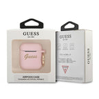 Guess silikoninis dėklas AirPods 1/2 – rožinis -- AirPods 1