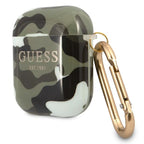 Guess AirPods 1/2 dėklas – žalias kamufliažas