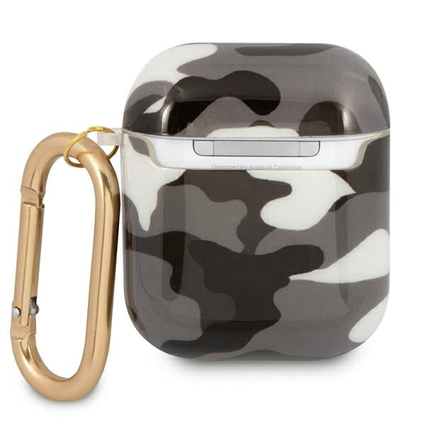 Guess AirPods dėklas Camouflage – juodas
