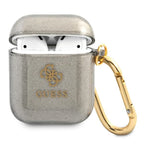 Guess AirPods 1/2 dėklas – juodas, Glitter