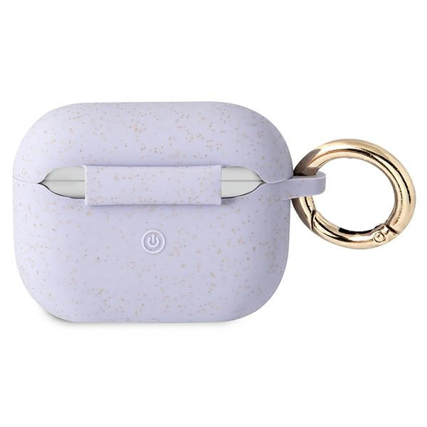 Guess silikoninis dėklas AirPods Pro – violetinis, blizgus -- AirPods Pro