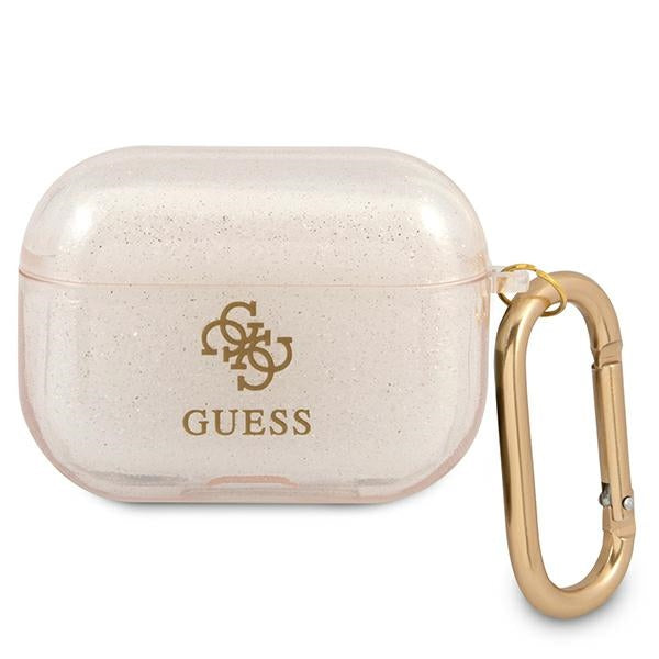 Guess AirPods Pro dėklas – auksinis, Glitter