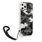 Guess Camouflage dėklas iPhone 12 Pro Max – juodas -- iPhone 12 Pro Max