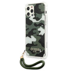 Guess dėklas iPhone 12 Pro Max – žalias kamufliažas -- iPhone 12 Pro Max
