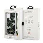 Guess dėklas iPhone 12 Pro Max – žalias kamufliažas -- iPhone 12 Pro Max