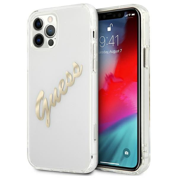 Guess skaidrus dėklas iPhone 12 Pro Max – Vintage -- iPhone 12 Pro Max