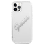 Guess dėklas iPhone 12 Pro Max – skaidrus, Vintage -- iPhone 12 Pro Max