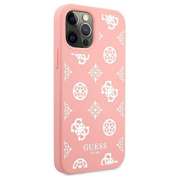 Guess silikoninis dėklas iPhone 12 Pro Max – rožinis -- iPhone 12 Pro Max