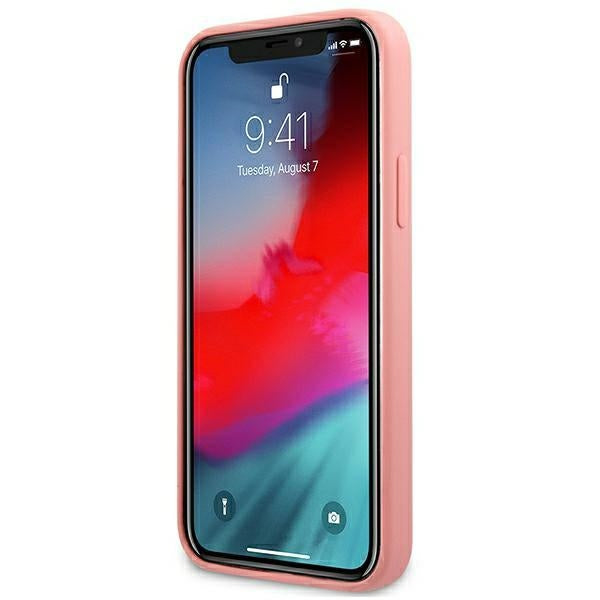 Guess silikoninis dėklas iPhone 12 Pro Max – rožinis -- iPhone 12 Pro Max