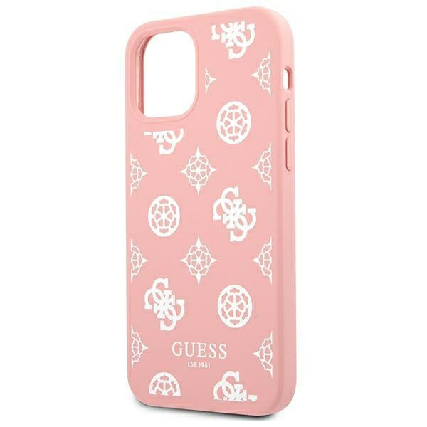 Guess silikoninis dėklas iPhone 12 Pro Max – rožinis -- iPhone 12 Pro Max