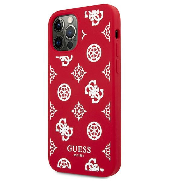 Guess silikoninis dėklas iPhone 12 Pro Max – raudonas -- iPhone 12 Pro Max
