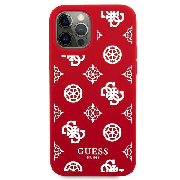 Guess silikoninis dėklas iPhone 12 Pro Max – raudonas -- iPhone 12 Pro Max
