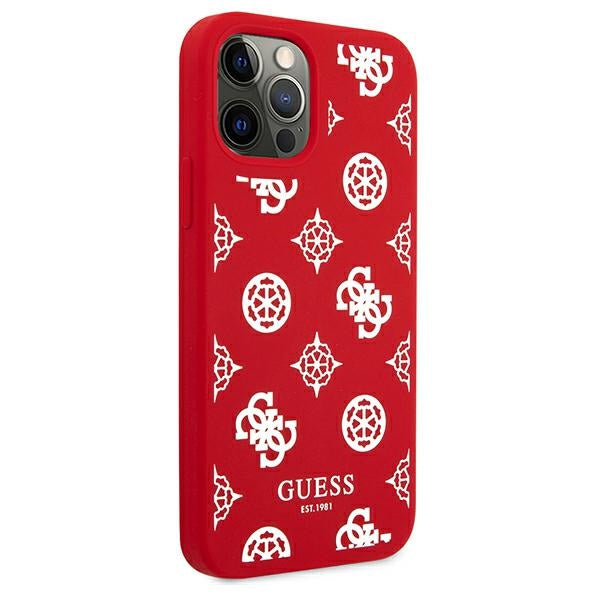 Guess silikoninis dėklas iPhone 12 Pro Max – raudonas -- iPhone 12 Pro Max