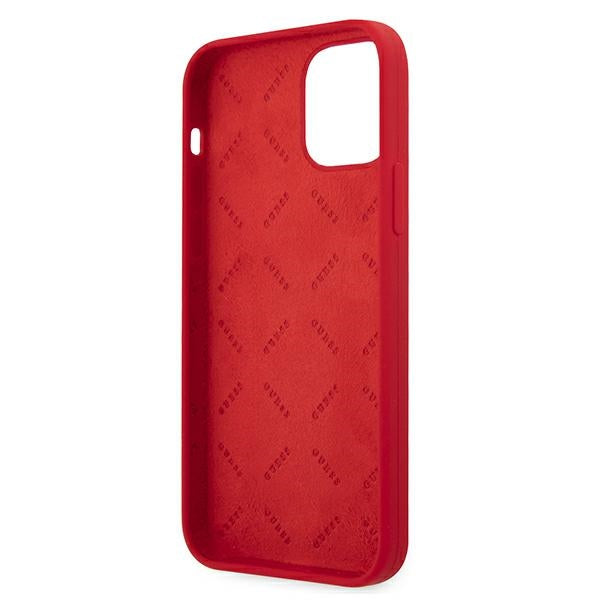 Guess silikoninis dėklas iPhone 12 Pro Max – raudonas -- iPhone 12 Pro Max