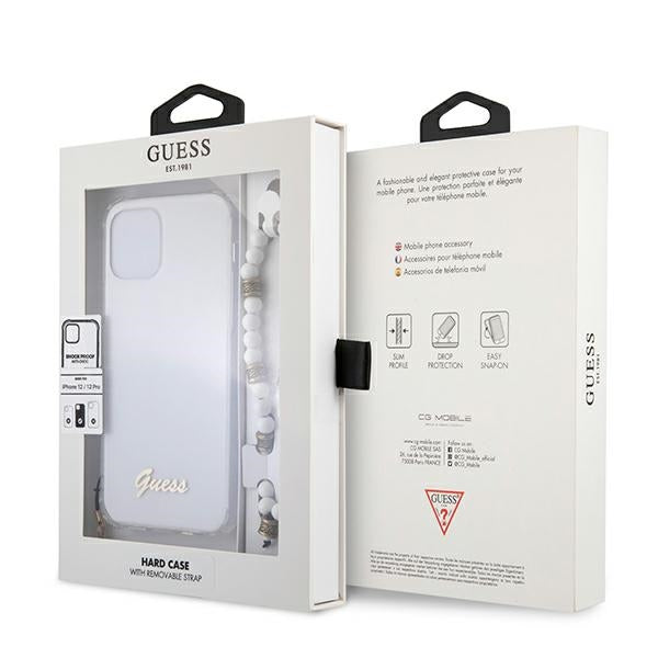 Guess skaidrus dėklas iPhone 12/12 Pro – Pearl -- iPhone 12