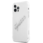 Guess Vintage Script dėklas iPhone 12/12 Pro – skaidrus -- iPhone 12
