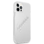 Guess Vintage Script dėklas iPhone 12/12 Pro – skaidrus -- iPhone 12