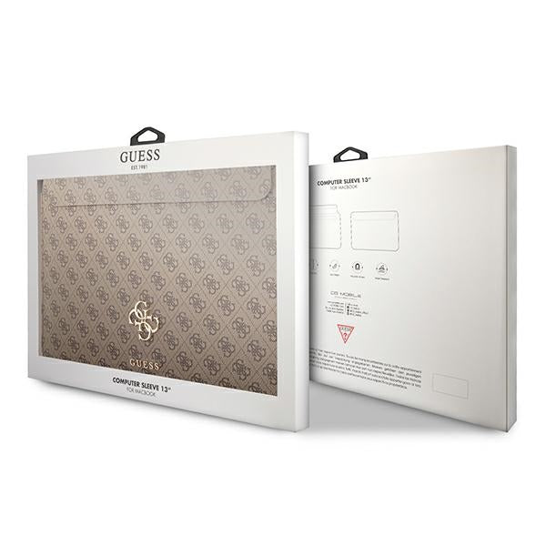 Guess 4G Big Logo dėklas 13" nešiojamajam kompiuteriui - rudas -- Laptop Bags