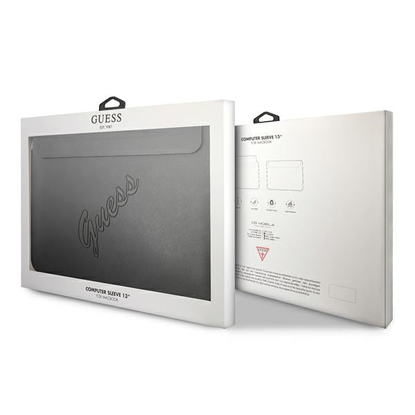 Guess Saffiano Script dėklas 13" nešiojamajam kompiuteriui - juodas -- Laptop Bags