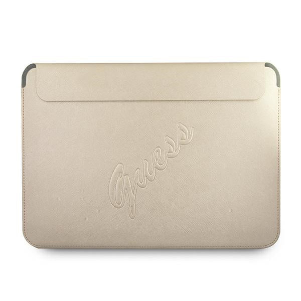 Guess Saffiano Script dėklas 13" nešiojamajam kompiuteriui - aukso spalvos -- Laptop Bags