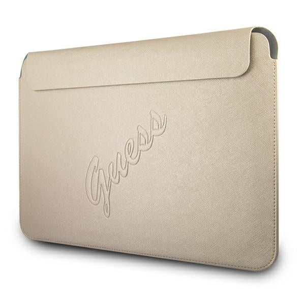 Guess Saffiano Script dėklas 13" nešiojamajam kompiuteriui - aukso spalvos -- Laptop Bags