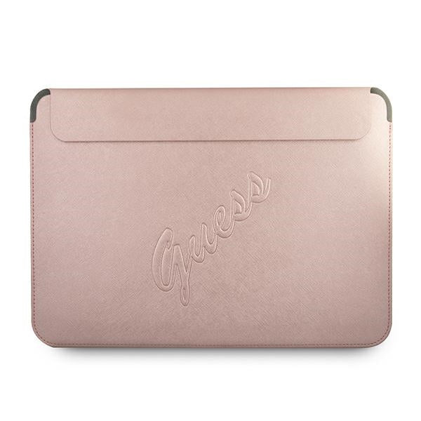 Guess Saffiano Script dėklas 13" nešiojamajam kompiuteriui - rožinis -- Laptop Bags