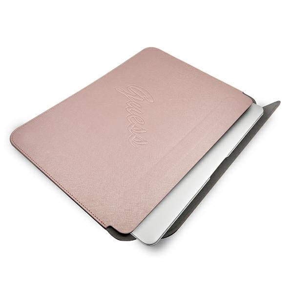 Guess Saffiano Script dėklas 13" nešiojamajam kompiuteriui - rožinis -- Laptop Bags