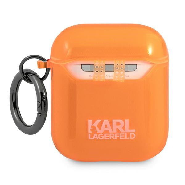 Karl Lagerfeld „Choupette“ dėklas AirPods 1/2 – oranžinis -- AirPods 1