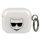 Karl Lagerfeld blizgus dėklas AirPods 3 – sidabrinis