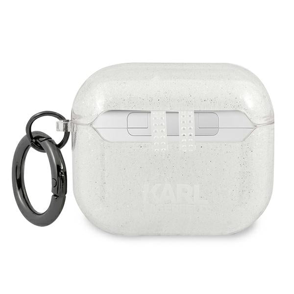 Karl Lagerfeld blizgus dėklas AirPods 3 – sidabrinis