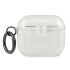 Karl Lagerfeld blizgus dėklas AirPods 3 – sidabrinis