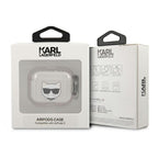 Karl Lagerfeld blizgus dėklas AirPods 3 – sidabrinis