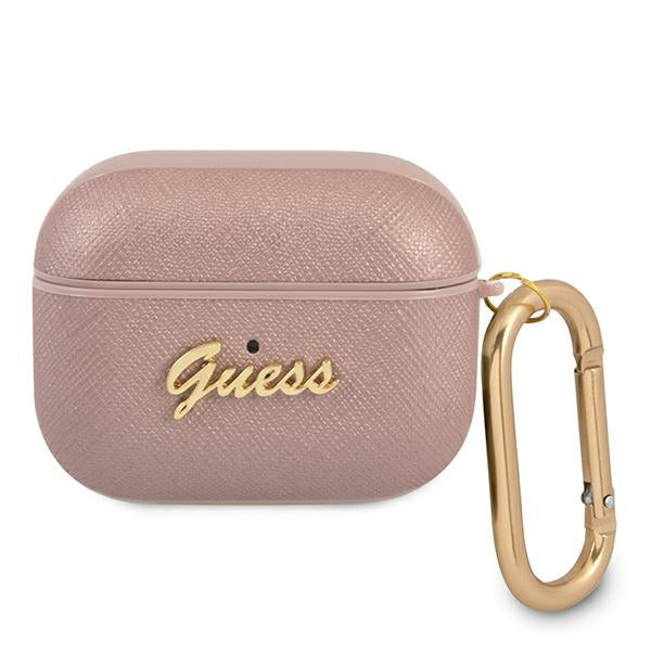 Guess Saffiano dėklas AirPods Pro – rožinis