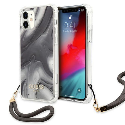 Guess Marble dėklas iPhone 12 mini – pilkas -- iPhone 12 Mini