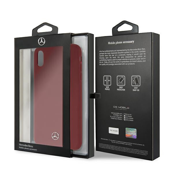 Mercedes silikoninis dėklas iPhone Xs Max – raudonas -- iPhone XS Max