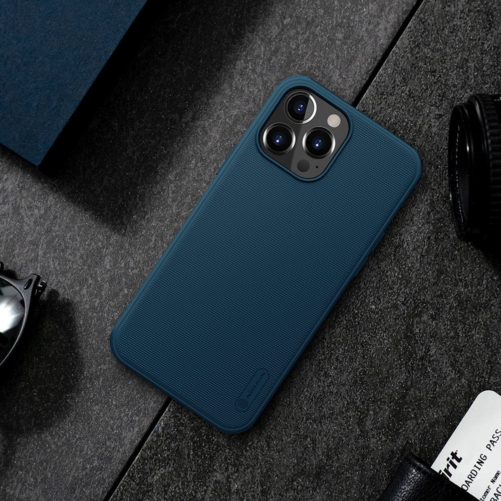 Nillkin Super Frosted Shield dėklas iPhone 13 Pro Max – mėlynas