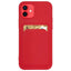 Silikoninis dėklas su kortelės kišene Redmi Note 10 5G / Poco M3 Pro – raudonas -- Xiaomi Poco M3 Pro