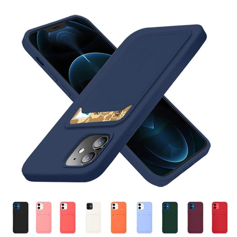 Silikoninis dėklas su kortelės kišene Redmi Note 10 5G / Poco M3 Pro – raudonas -- Xiaomi Poco M3 Pro