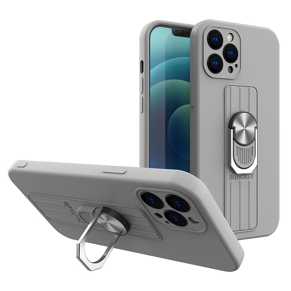 Ring Case silikoninis dėklas Redmi 10X 4G / Note 9 – sidabrinis -- Xiaomi Redmi 10X