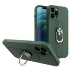 Ring Case dėklas Samsung Galaxy A22 4G – tamsiai žalias -- Samsung Galaxy A22