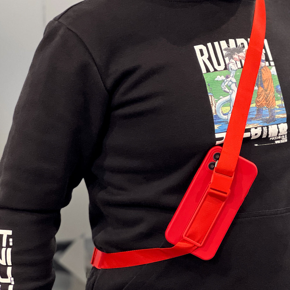 Silikoninis dėklas su virvele iPhone XR – rožinis -- iPhone XR