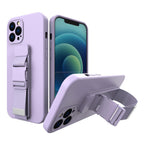 Silikoninis dėklas su virvele iPhone 11 Pro – violetinis -- iPhone 11 Pro