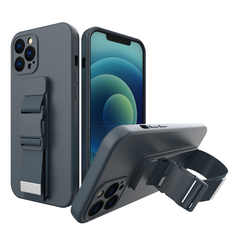 Dėklas su virvele iPhone 12 Pro Max – mėlynas -- iPhone 12 Pro Max