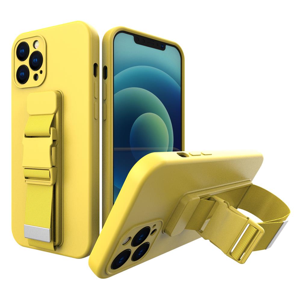 Silikoninis dėklas su virvele Xiaomi Poco X3 NFC – geltonas -- Xiaomi Poco X3 NFC