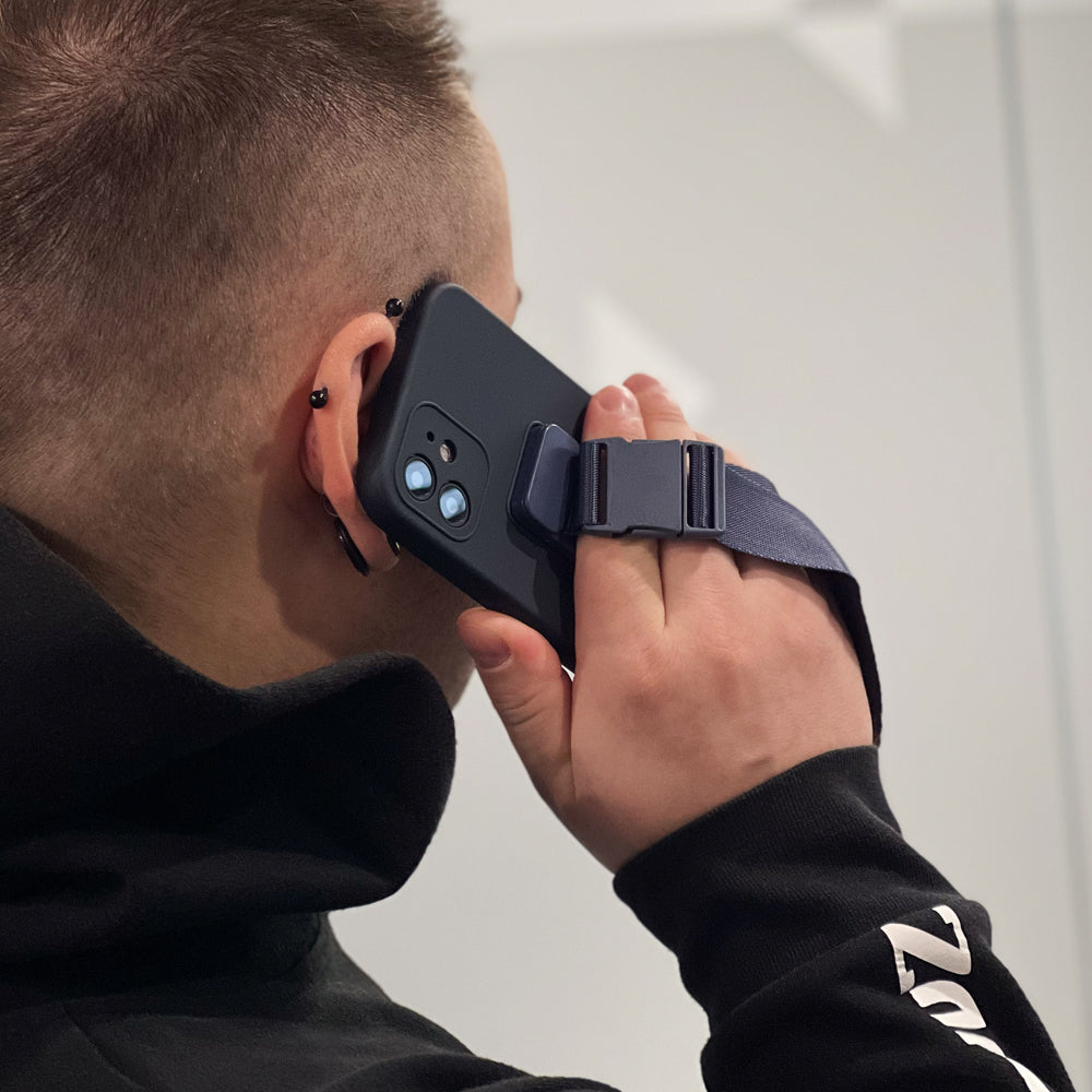 Silikoninis dėklas su virvele Xiaomi Redmi Note 9 / 10X 4G – mėlynas -- Xiaomi Redmi 10X