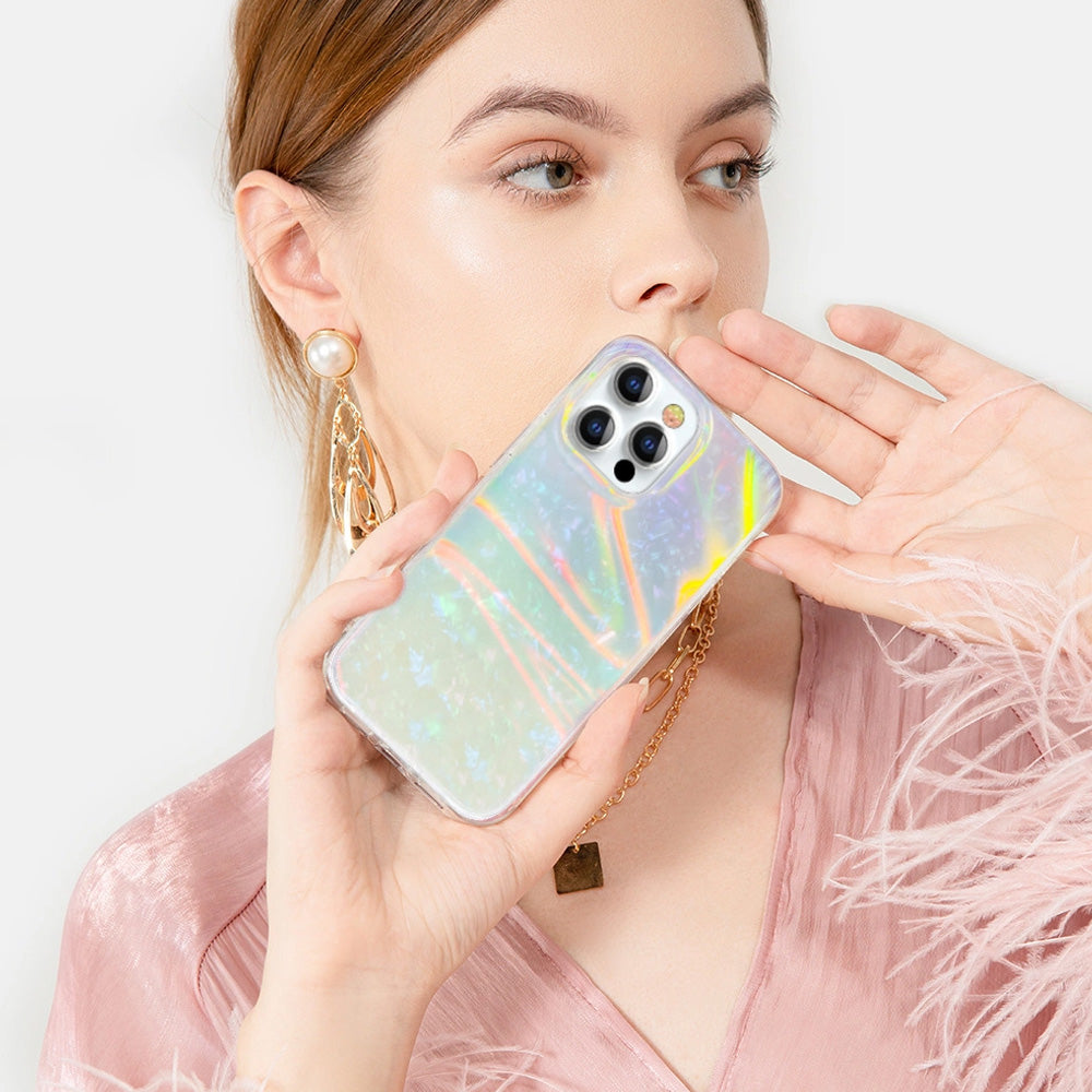 Kingxbar Shell dėklas iPhone 13 Pro – perlų mėtų